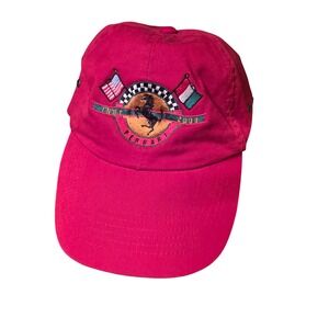 Vintage‎ Ferrari Club of America Indy 2000 Red Embroidered Racing Hat Cap Cotton